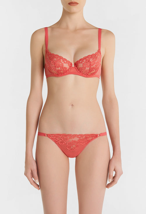 Coral Underwire Bra in Leavers Lace and Stretch Tulle – Vantage