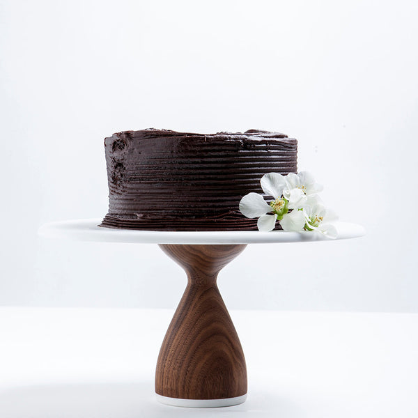 Thin Base Cake Stand - Maple Base – AHeirloom