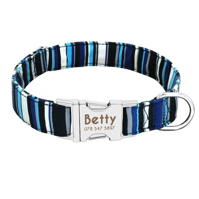 Personalised Dog Collar & Metal Buckle The Pampered Pet Australia