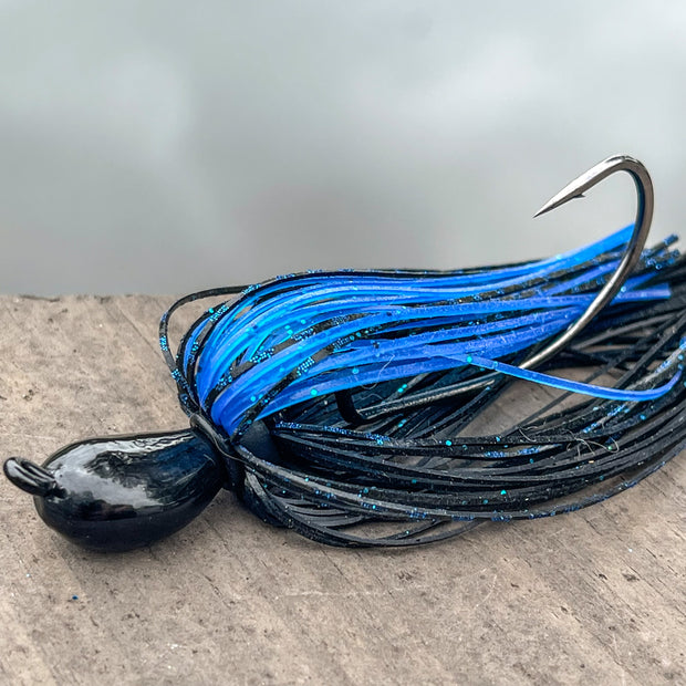 Matzuo 1/16 Weedless Ned Rig Black/Blue 4pk, Fishing Rigs 