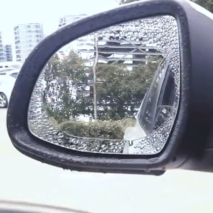 זוג מדבקות למראות הרכב | חסינות גשם וערפל
