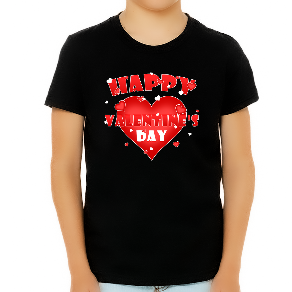 Cute Valentines Shirts for Boys Kids Heart Valentine's Day