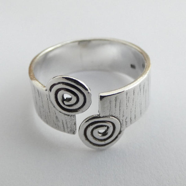 Double Spiral Thumb Ring