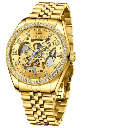 BIDEN Luxury Automatic Diamond Watch 0312