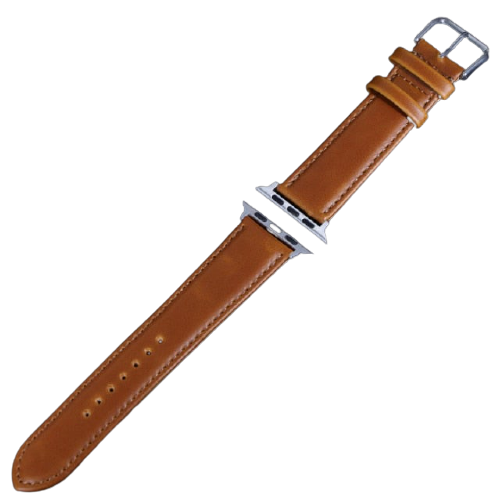Brown Leather Sports Watch Strap