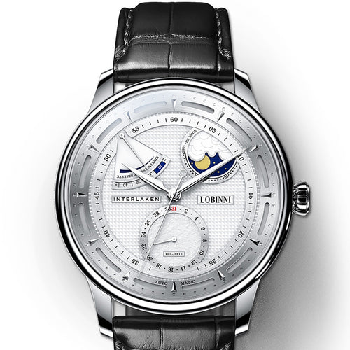 New Lobinni Seagull Moon Phase  Automatic Watch 17011