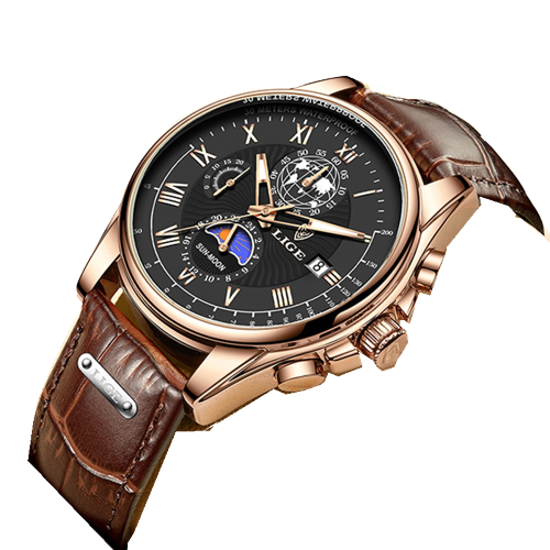 Luxury Chronograph Leather Wristwatch 2023