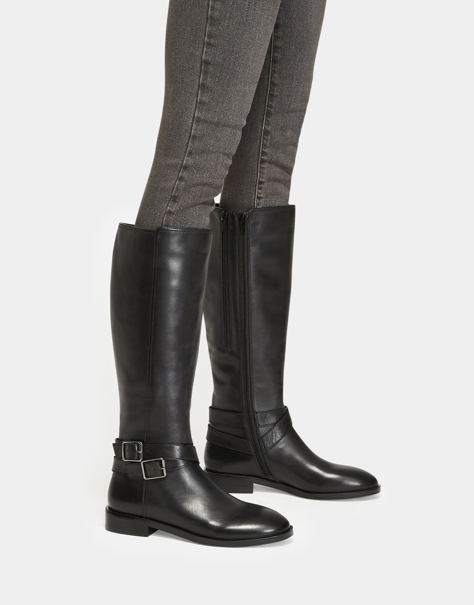 aerosoles black riding boots