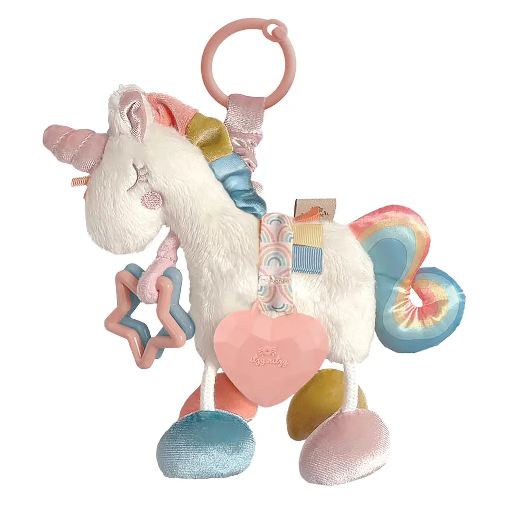 Itzy Friends Link & Love™ Activity Plush with Teether Toy-Unicorn
