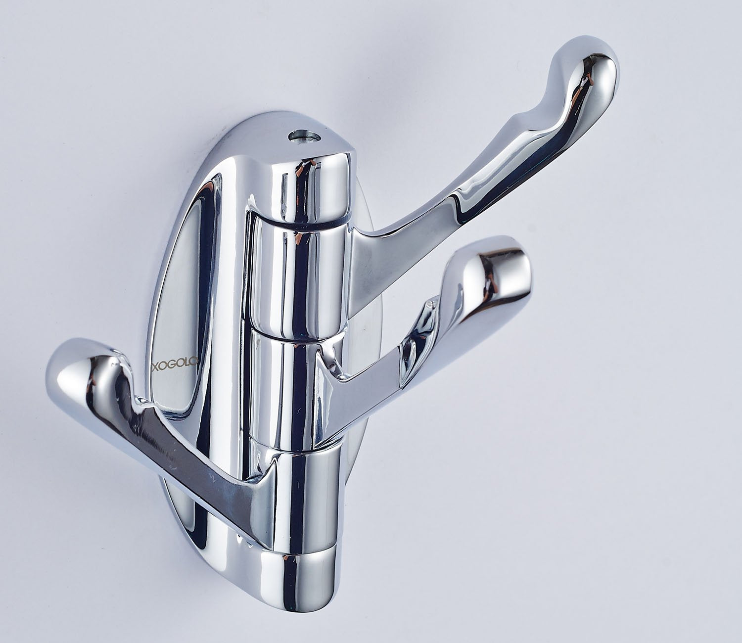 Xogolo SOLID METAL Swivel Hook Heavy Duty Folding Swing Arm Triple Coat Hook with Multi Three Foldable Arms Towel/Clothes Hanger for Bathroom Kitchen Garage Wall Mount Polished Chrome by XOGOLO