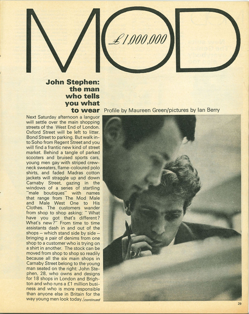 Mod Anglozine John Stephen 1964 The Observer