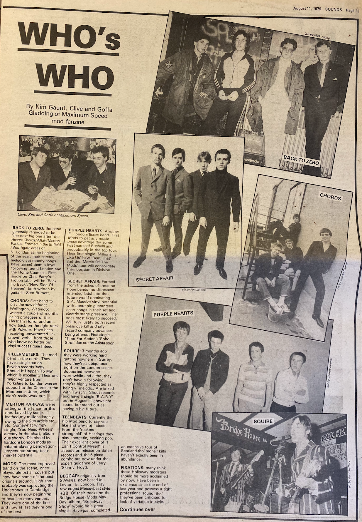 Anglozine Mod Revival Sounds magazine August 1979