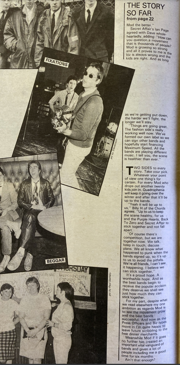 Anglozine Mod Revivial Sounds Magazine August 1979