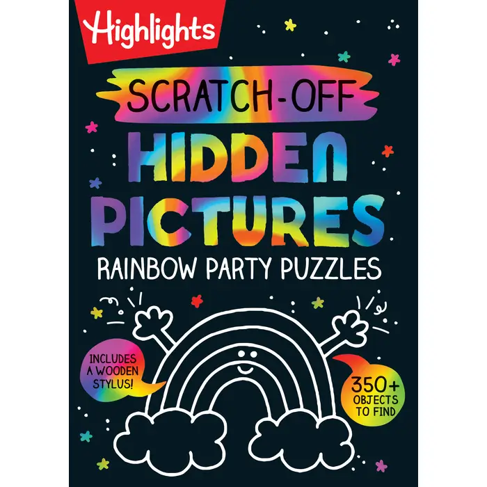Scratch-Off Hidden Pictures Rainbow Party Puzzles
