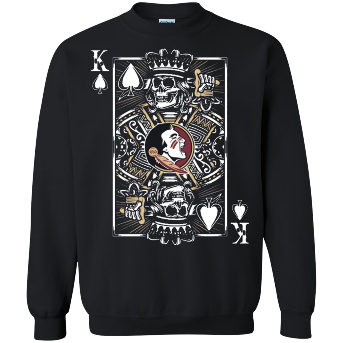 Florida State Seminoles Skull King Playing Card Shirts