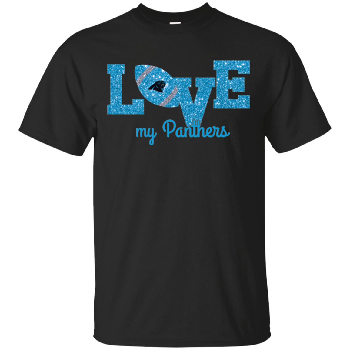 Glitter Love For Carolina Panthers Fans T - Shirt For 