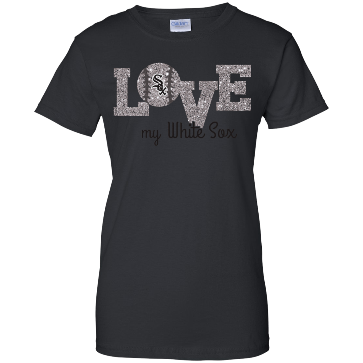 Glitter Love For Chicago Sox Fans T-shirt For 