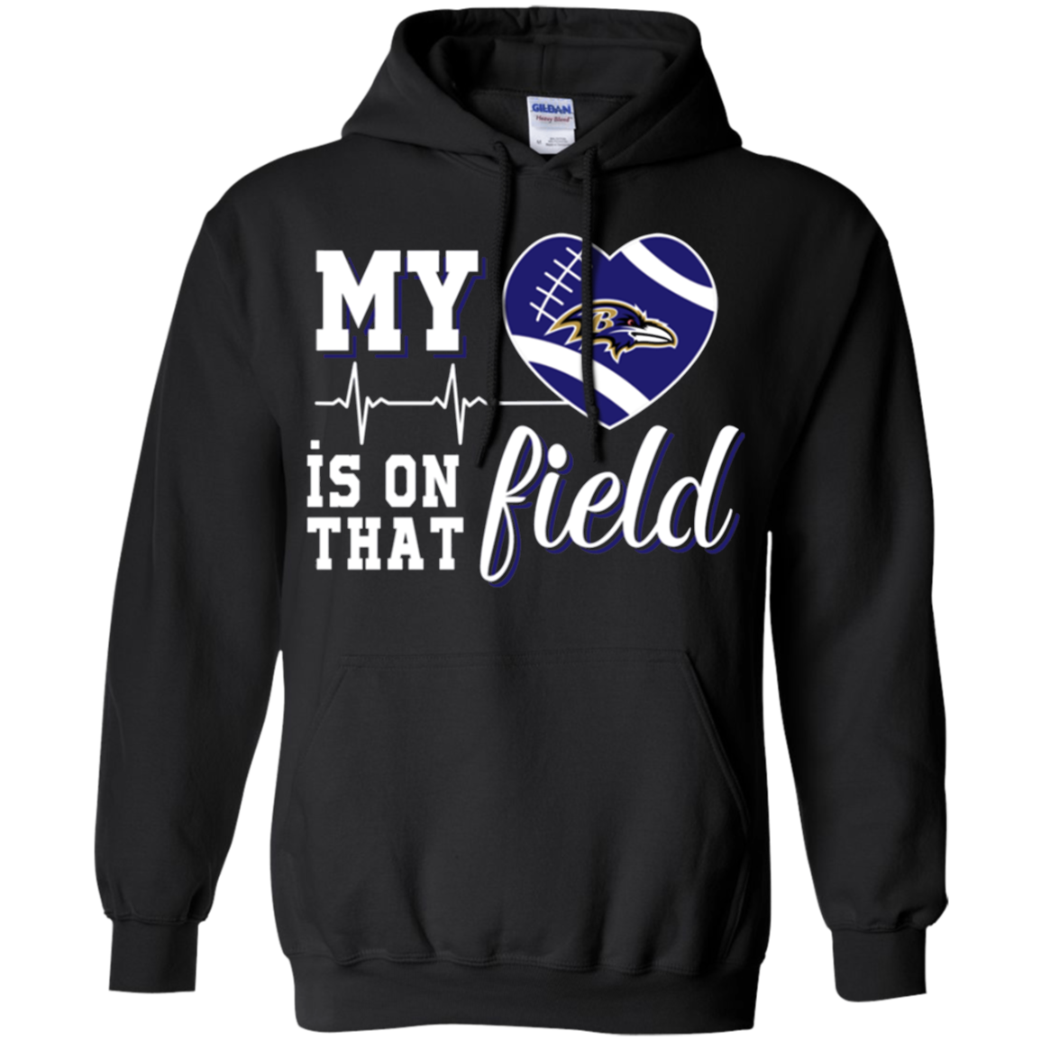 Baltimore Ravens Football My Heart Is On That Field Shirt