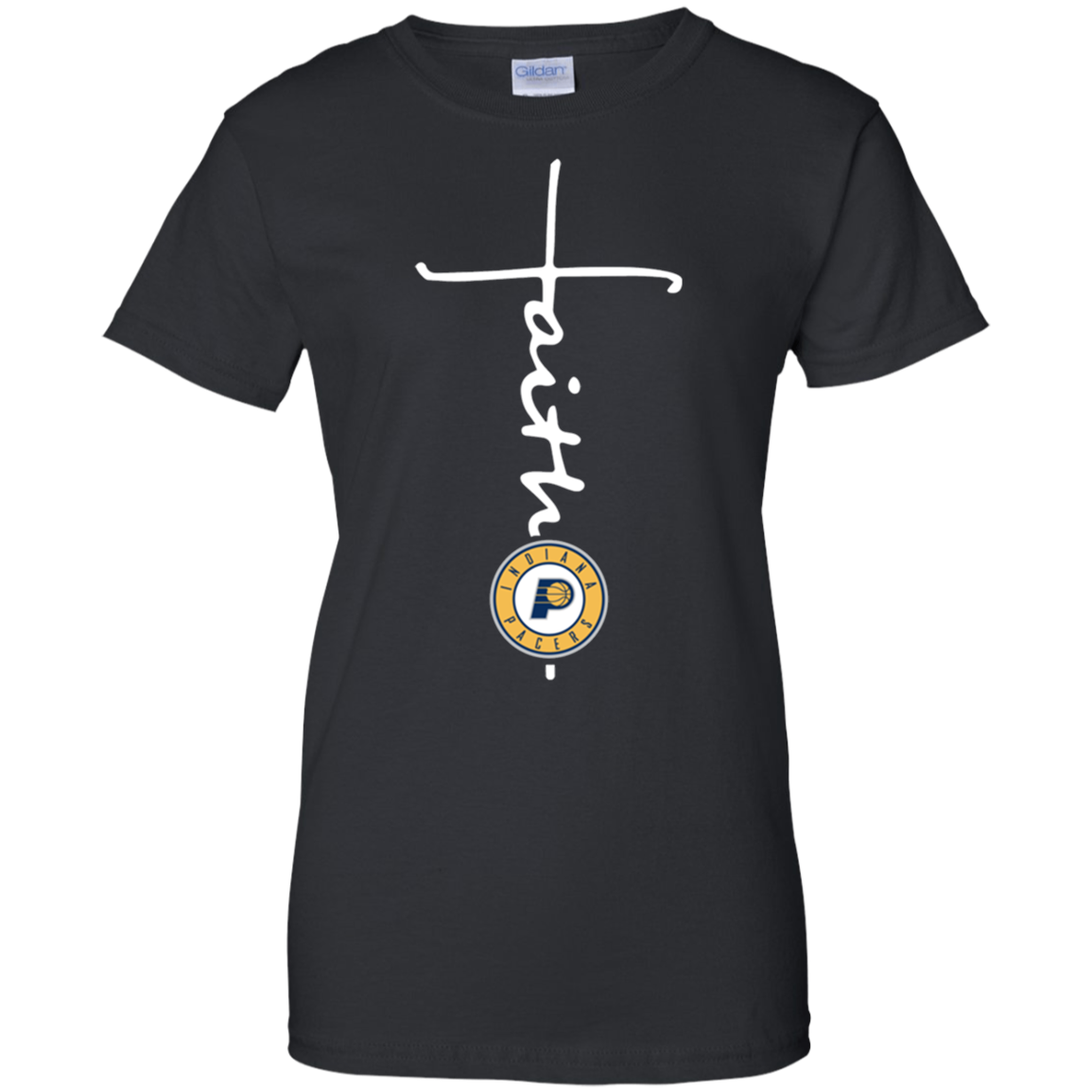 Indiana Pacers Basketball Faith Cross Christian T-shirt For 