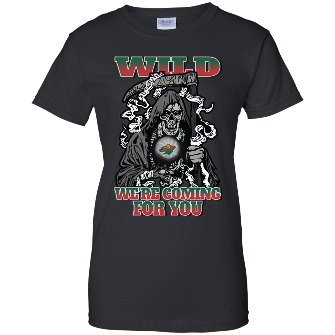 Shirt For Minnesota Wild And Grim Reaper Fans T-shirt For 