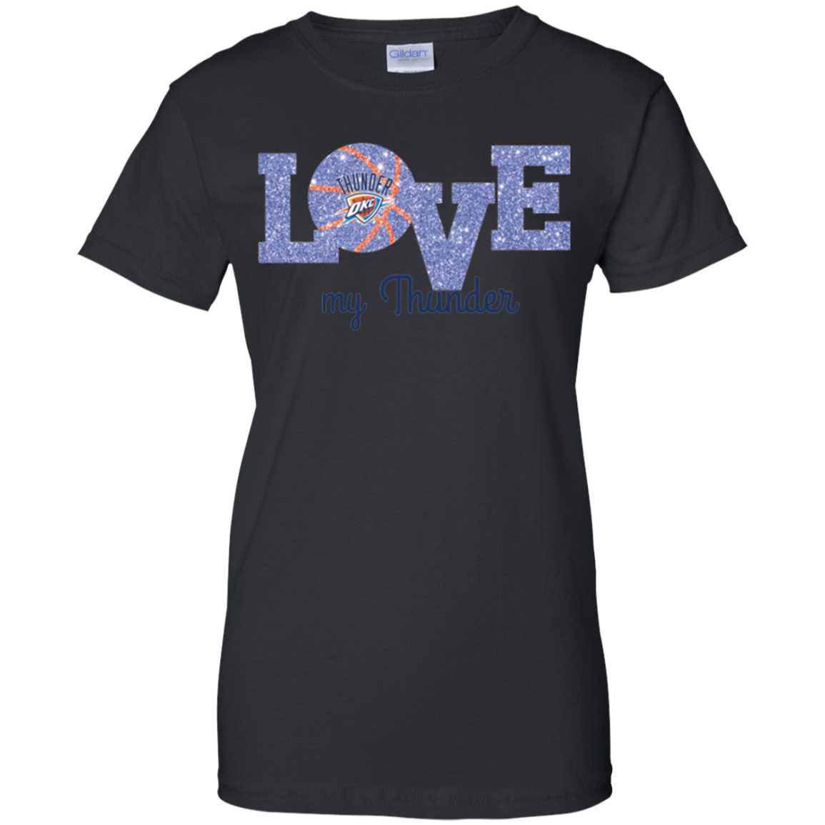 Glitter Love For Oklahoma City Thunder Fans T-shirt For 