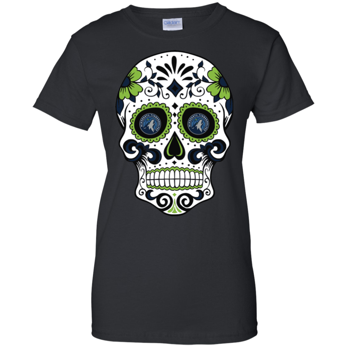 Minnesota Timberwolves Sugar Skull T-shirt For 