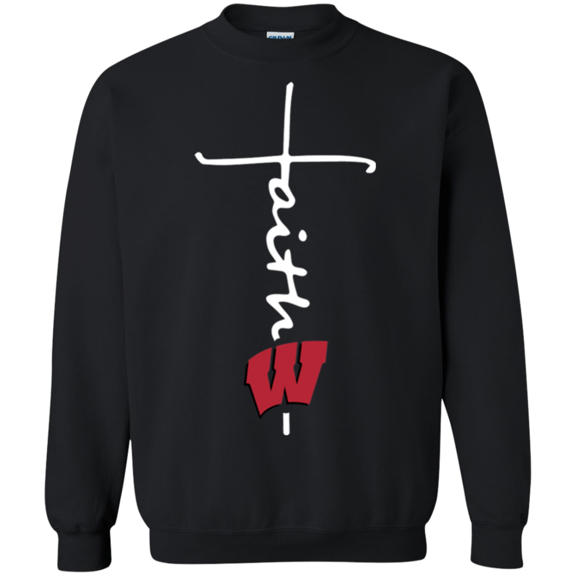 Wisconsin Badgers Football Faith Cross Christian Shirts