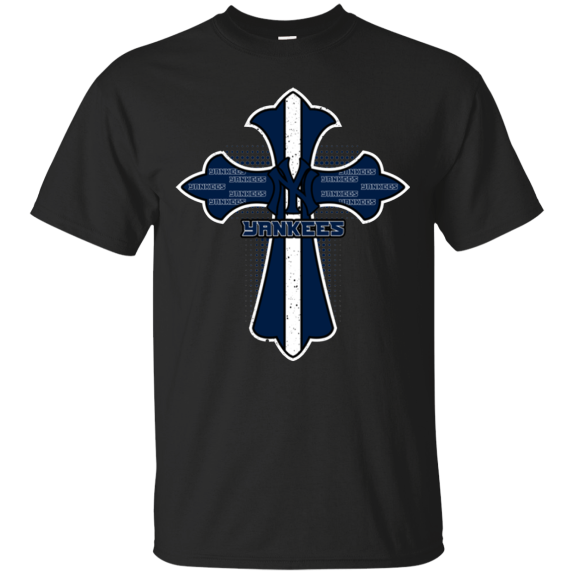 Cross Shirt For Jesus And New York Yankees Fans T - Shirt For 