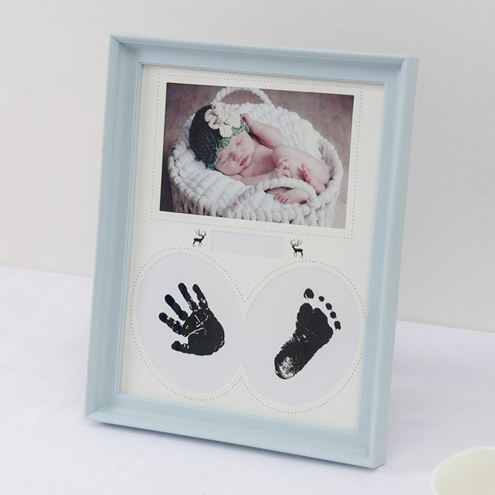 Baby Hand Inkpad Watermark Wood Photo Frame Souvenir