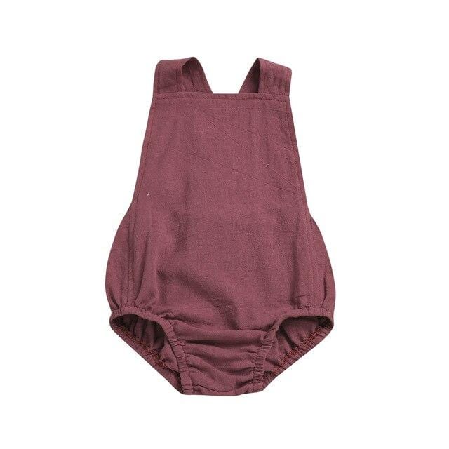 Ete Nouveau Ne Bebe Garcon Filles Vetements Sans Manches Couleur Unie Deermia