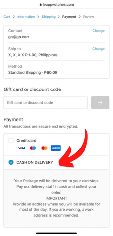 how to checkout via COD