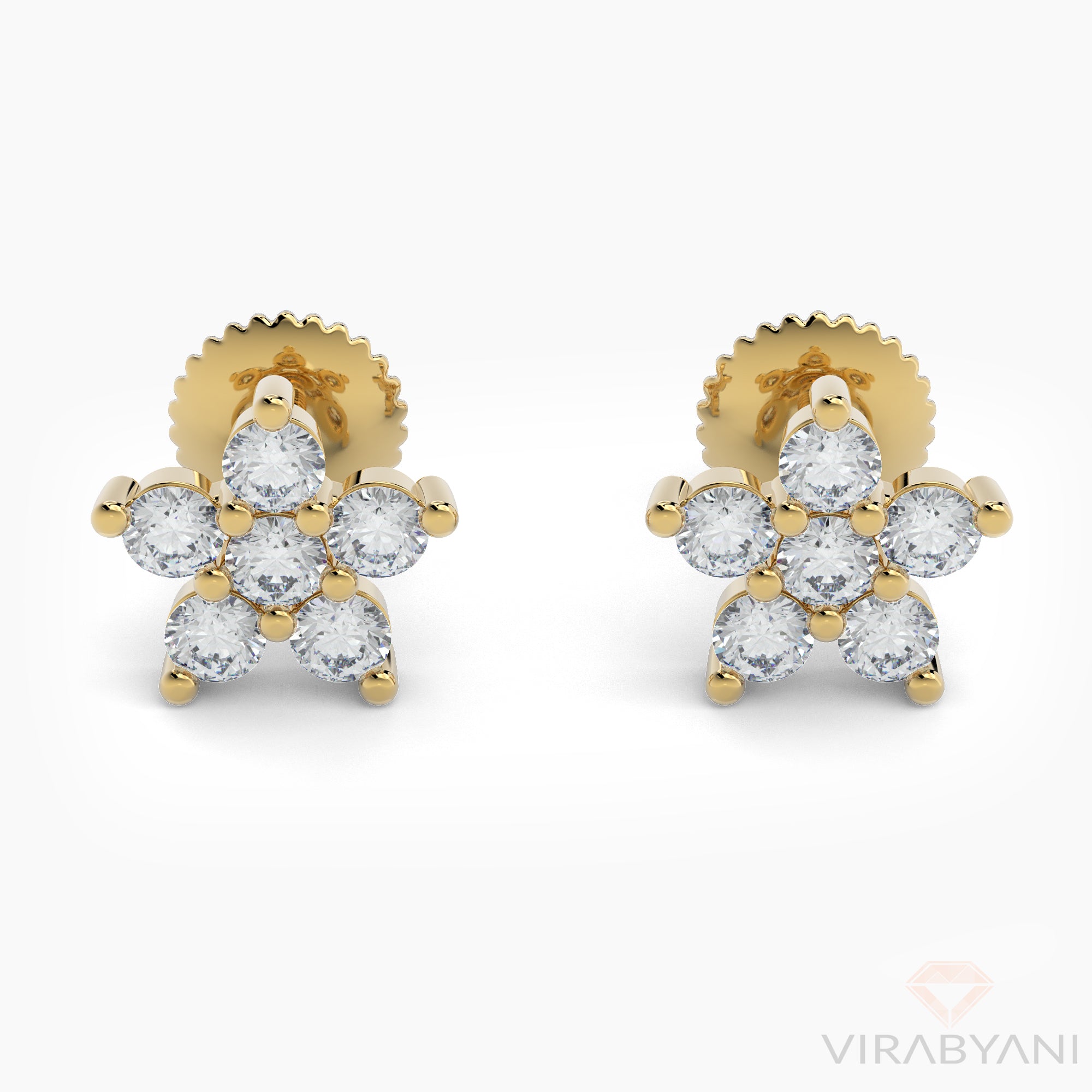 0.22 ct. Pave Set Diamond Stud Earrings Pear Shaped AMoré Pavé by