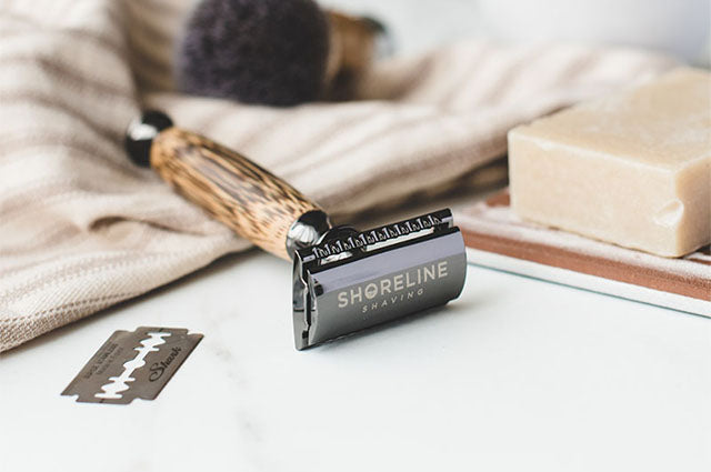 Bamboo safety razor shaving kit for men - Shoreline Shaving