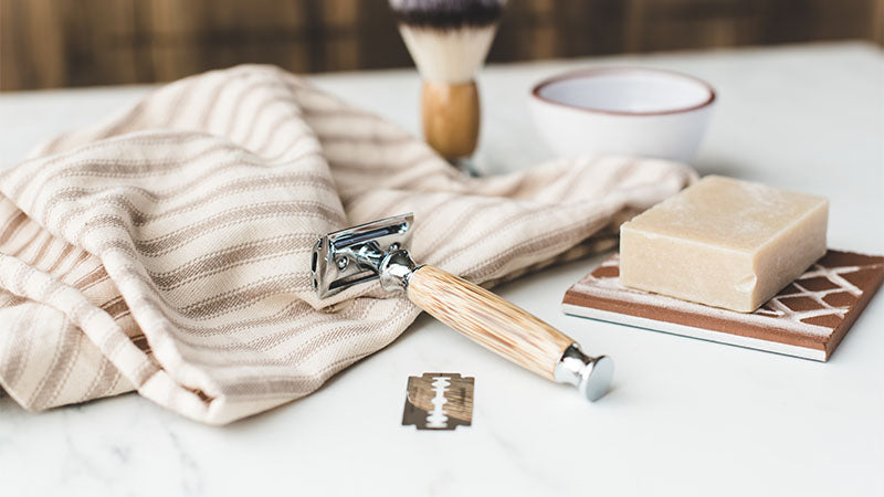 Chrome silver bamboo razor for best shaving method for men - Shoreline Shaving