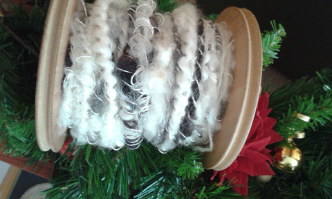White super-soft hand spun yarn on bobbin | Sally Ridgway | Shop Wool, Felt and Fibre Online