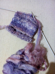 Knitting with mulberry silk hankies by sally ridgway