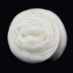 Tasmanian merino wool roving combed wool tops 18.5 micron undyed natural white | Sally Ridgway | Shop Wool, Felt and Fibre Online