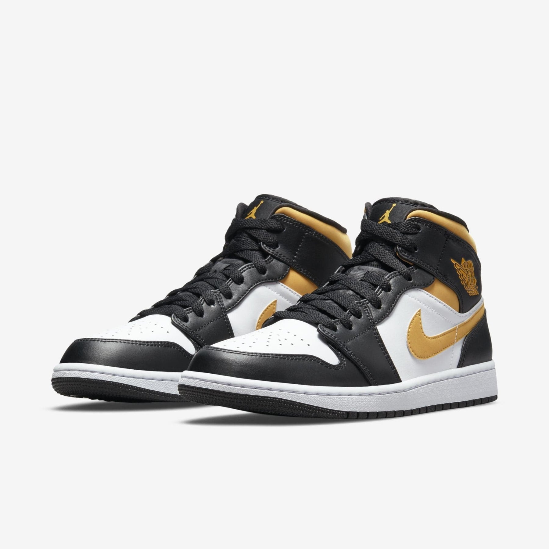 air jordan mid white pollen black