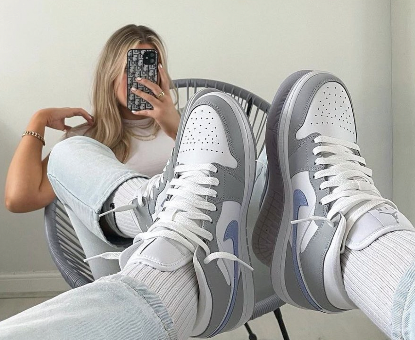 grey womens air jordans