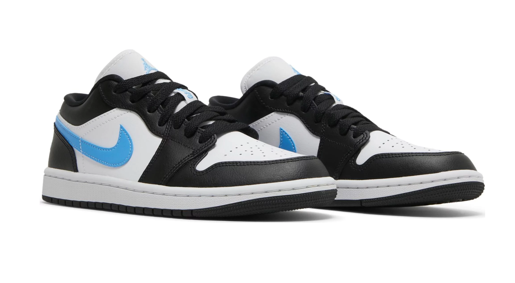 Nike Air Jordan 1 Low Black University Blue White Women's | The Vault