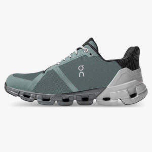 On Men's Cloudflyer Waterproof Running Shoes Sea / Glacier - achilles heel