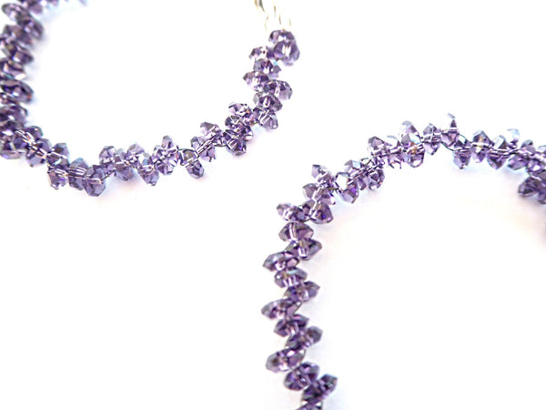 Ametista - Bracciale Rondelle di quarzo di cristallo di ametista genuino, regali per lei, bracciale da donna, gemma di febbraio, Pesci e gemma del 6° anniversario