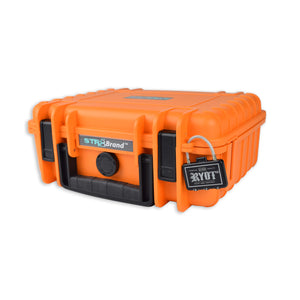 STR8 Drop Tested, Dust Proof, Waterproof, Locking, Customizable Foam Case - 10" with 2 Layers of Pre-Cut Foam - Tangerine Orange