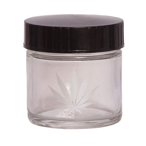 Screw-Top Jars in Clear with Silver Leaf permanent decals - Xtra Small