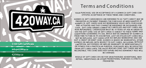 420Way.ca Gift Card - $10, $25, $50 or $100