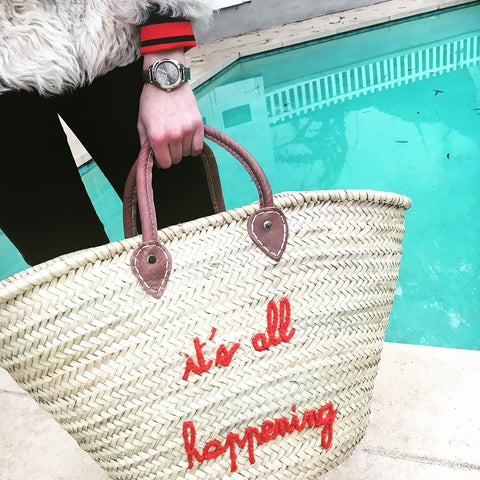 Emma Roberts POOLSIDE Personalized Beach Tote Bag