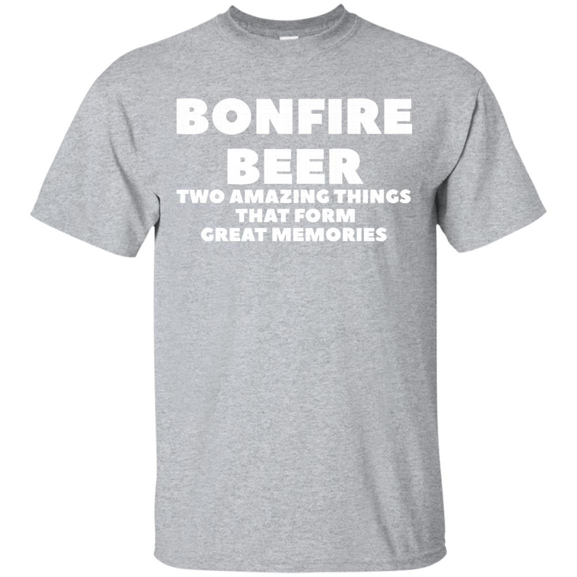 Funny Bonfire Beer Form Memories Funny Camping T-shirt