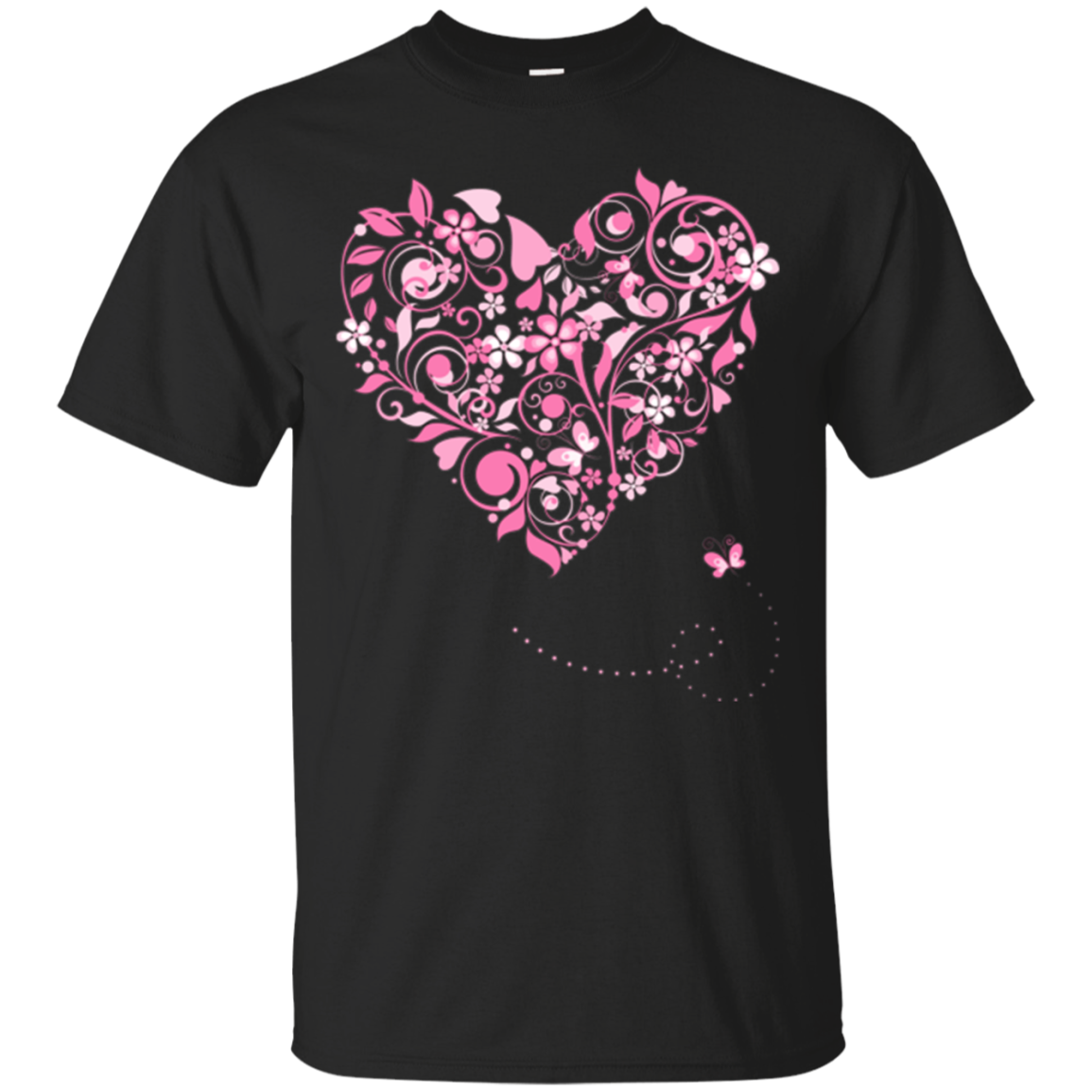 Heart Floral Pink Shirt For For Funny Valentines D