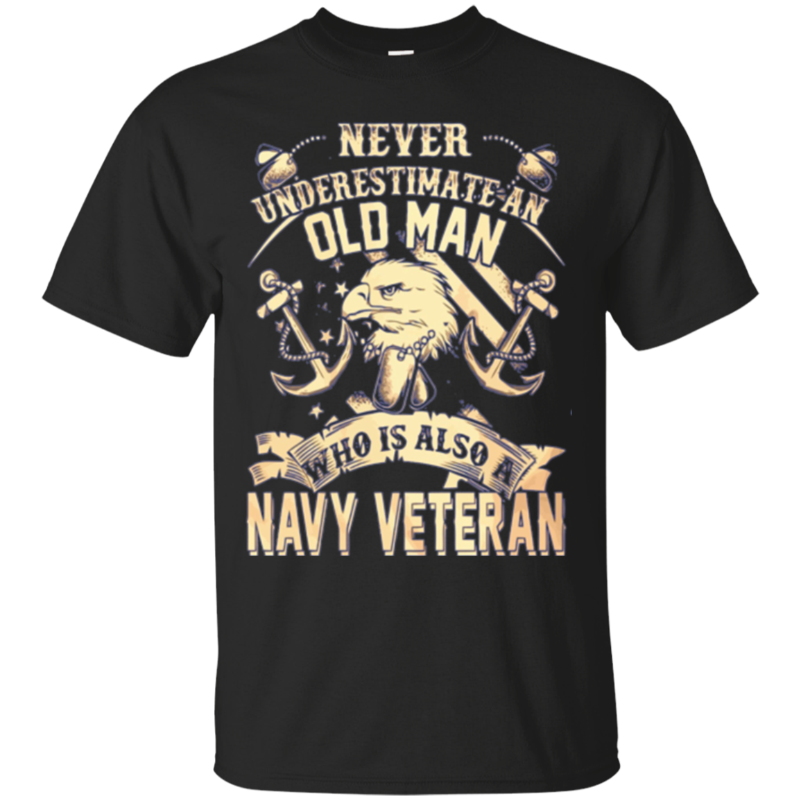 Never Underestimate An Old Man Is Navy Veteran Shirts