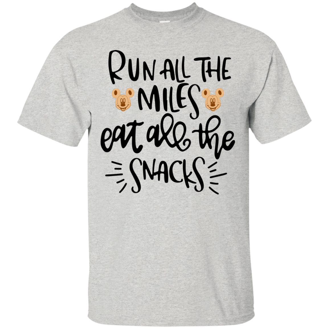 Run All The Miles Eat All The Snacks - Mickey Food Shirt - Magical Glitter Shirt